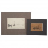LOUIS FEUCHTER. TWO GRAPHITE D