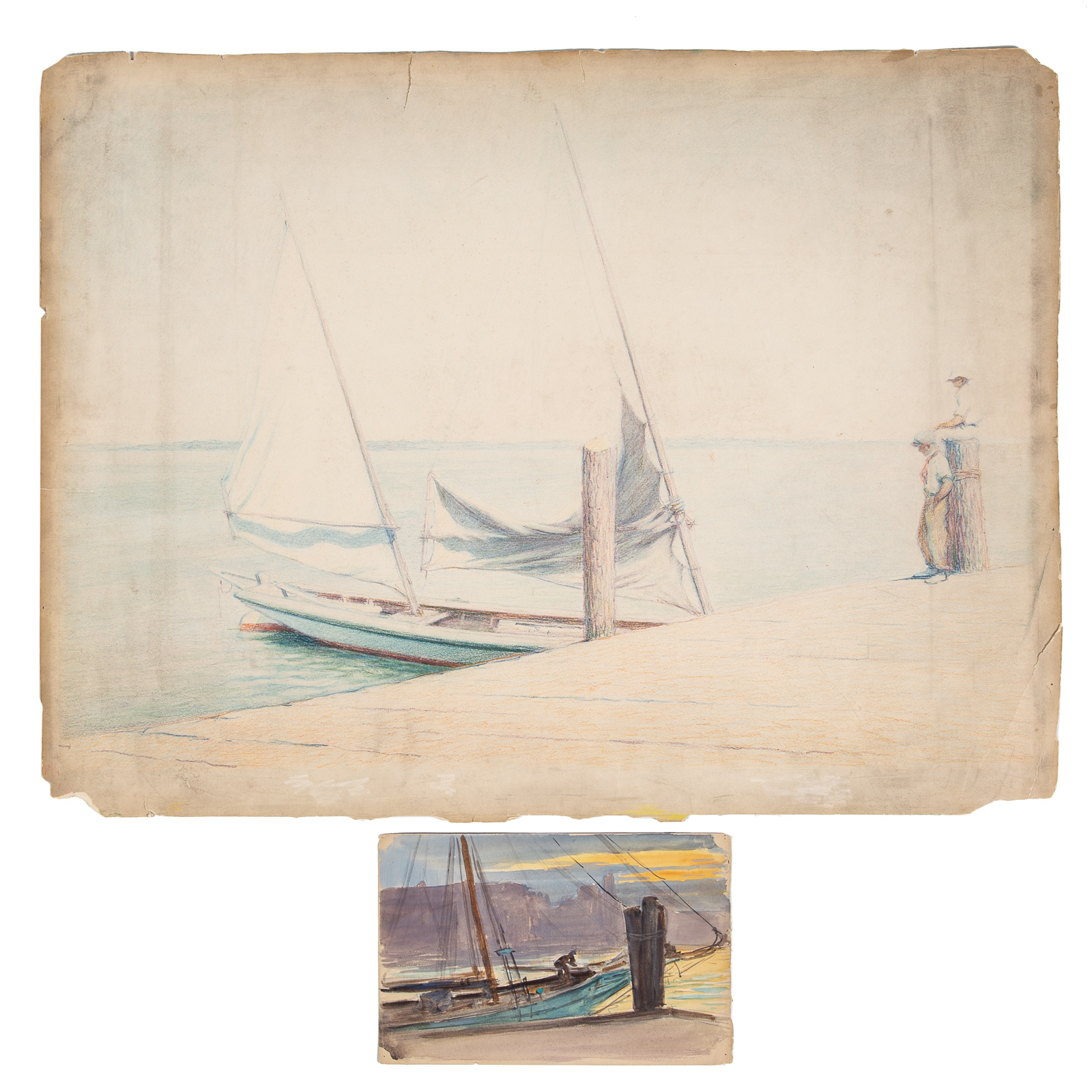LOUIS FEUCHTER. TWO UNFRAMED