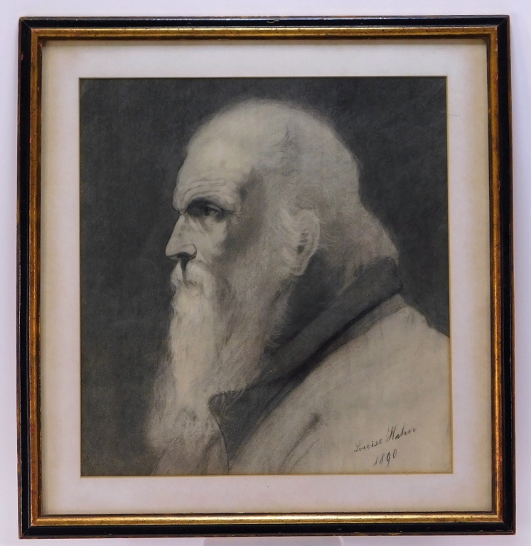 LOUIS HAHN WALT WHITMAN CHARCOAL
