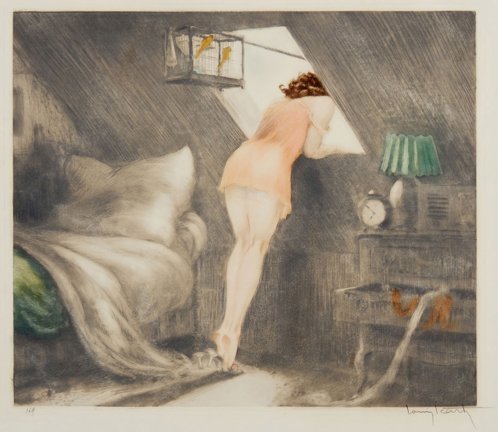 LOUIS ICART (1888-1950), "ATTIC