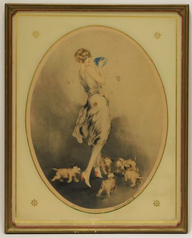 LOUIS ICART ART DECO AQUATINT OF