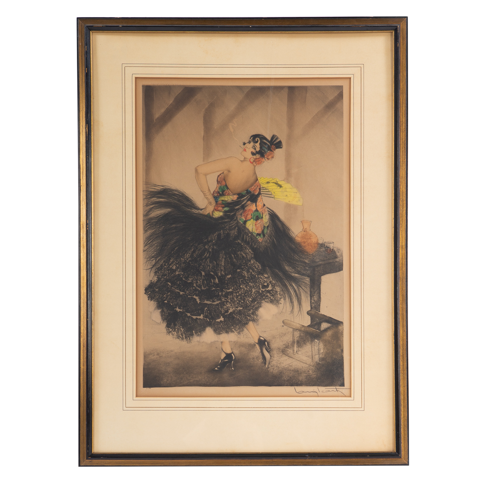 LOUIS ICART. "CARMEN,"ETCHING AND