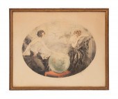 LOUIS ICART "FISHBOWL" FIGURAL