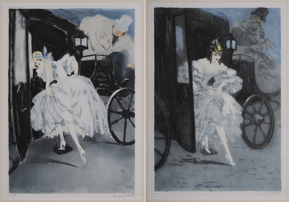 Louis Icart (French, 1888-1950) Two