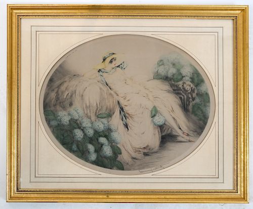 LOUIS ICART: "HYDRANGEAS" -
