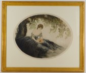LOUIS ICART LA CAGE FEMALE NUD