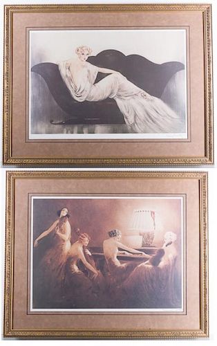 LOUIS ICART "LE SOFA" & "MELODY