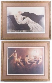 LOUIS ICART "LE SOFA" & "MELOD