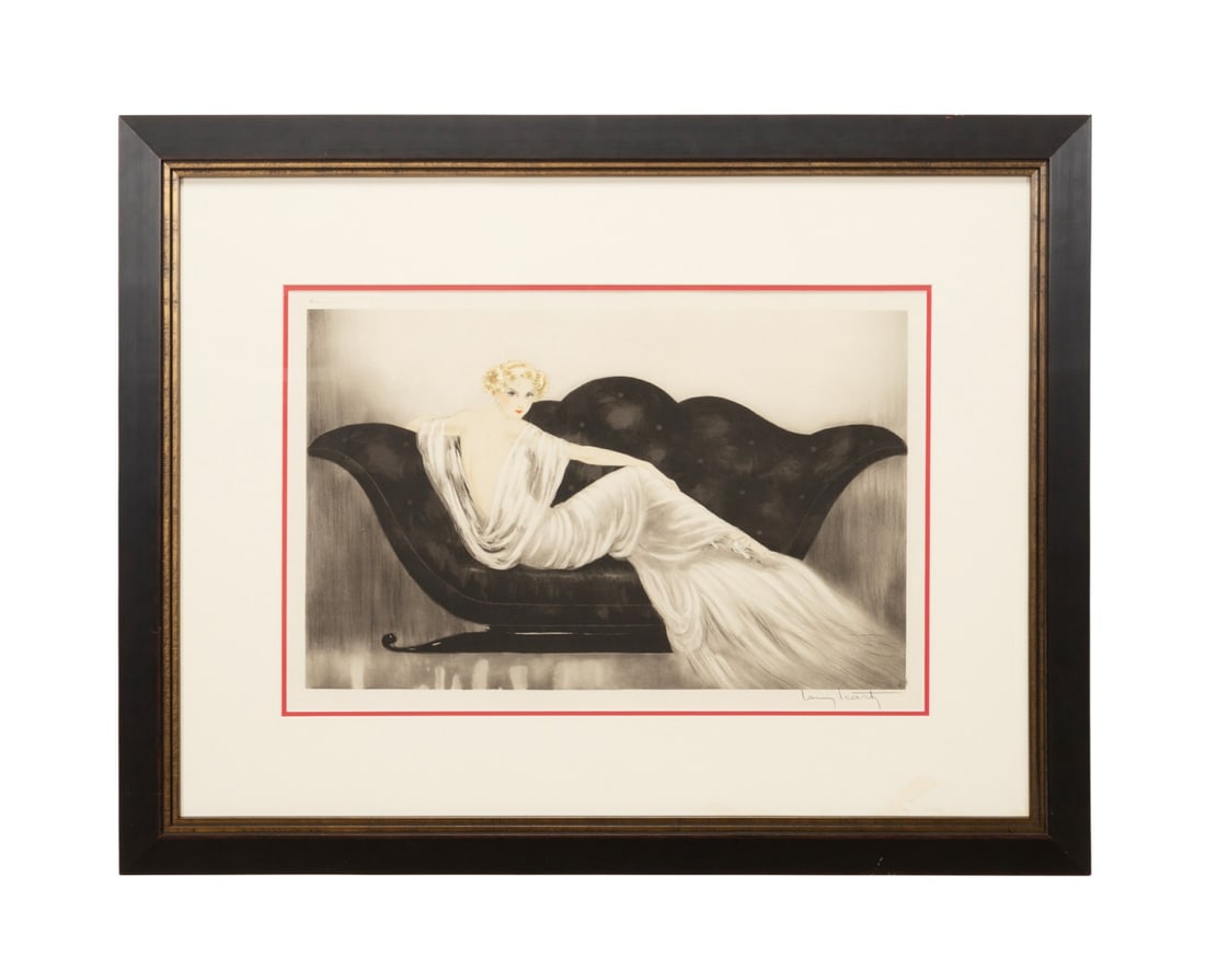 LOUIS ICART 'LE SOFA' FIGURAL