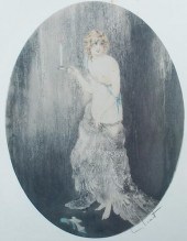 LOUIS ICART LITHOGRAPH, FRAMED