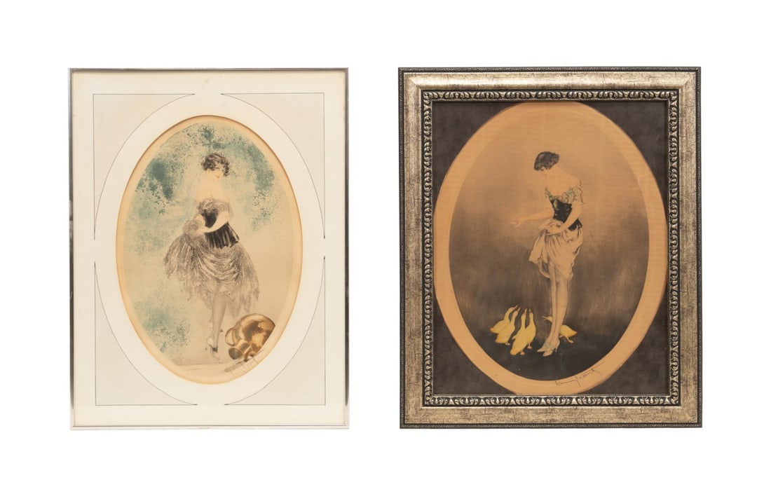 LOUIS ICART TWO FIGURAL COLOR