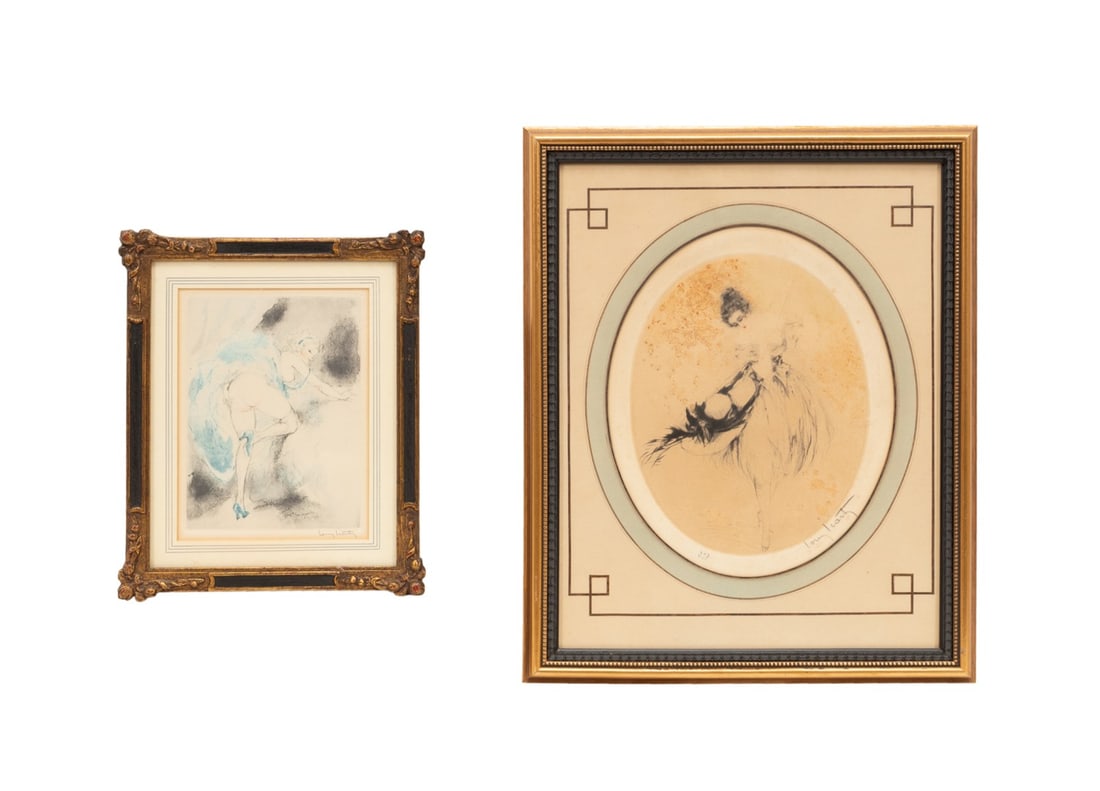 LOUIS ICART, TWO SMALL FIGURAL