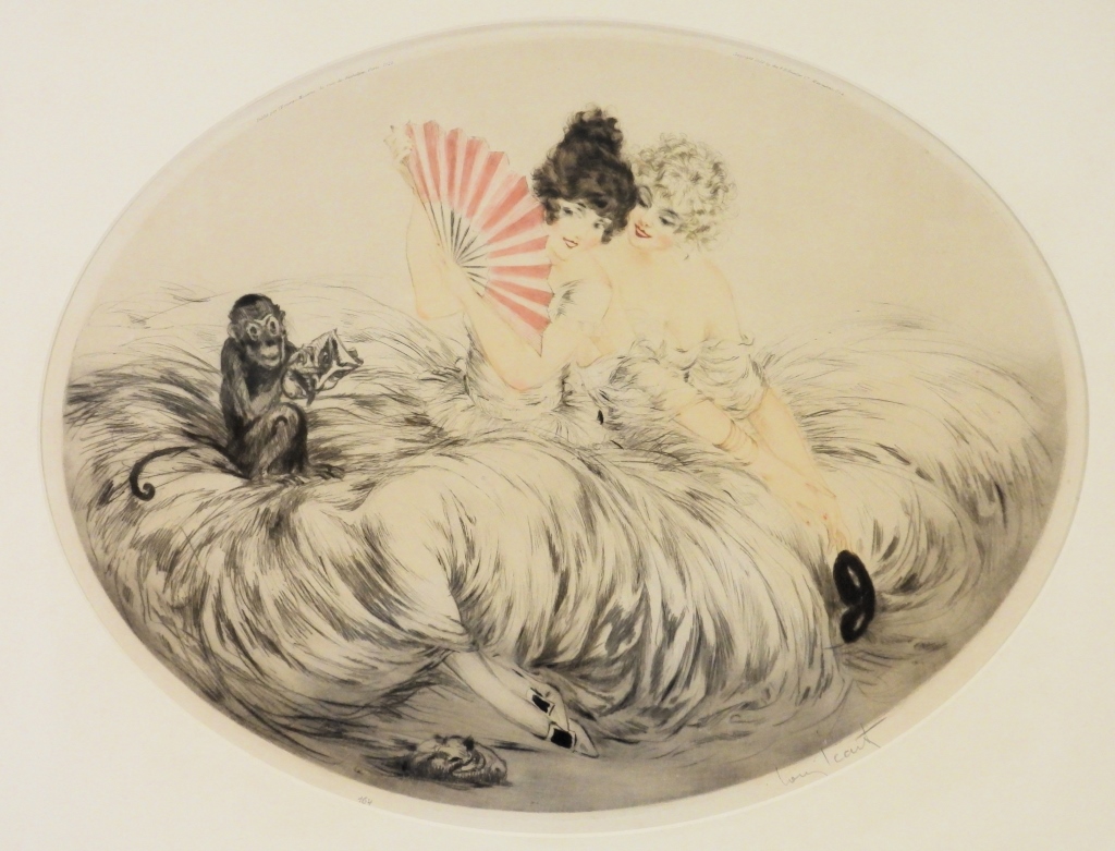 LOUIS ICART WOMEN & MONKEY