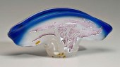 Louis Leloup art glass vase (c