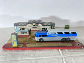 LOUIS MARX TIN LIGHTOGRAPH BUS