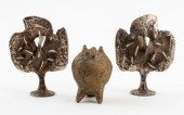 LOUIS MENDEZ BRONZE OWL & TREE