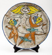 LOUIS MENDEZ CERAMIC CHARGER W