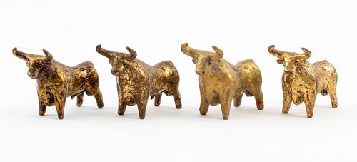 LOUIS MENDEZ GILT BRONZE BULL