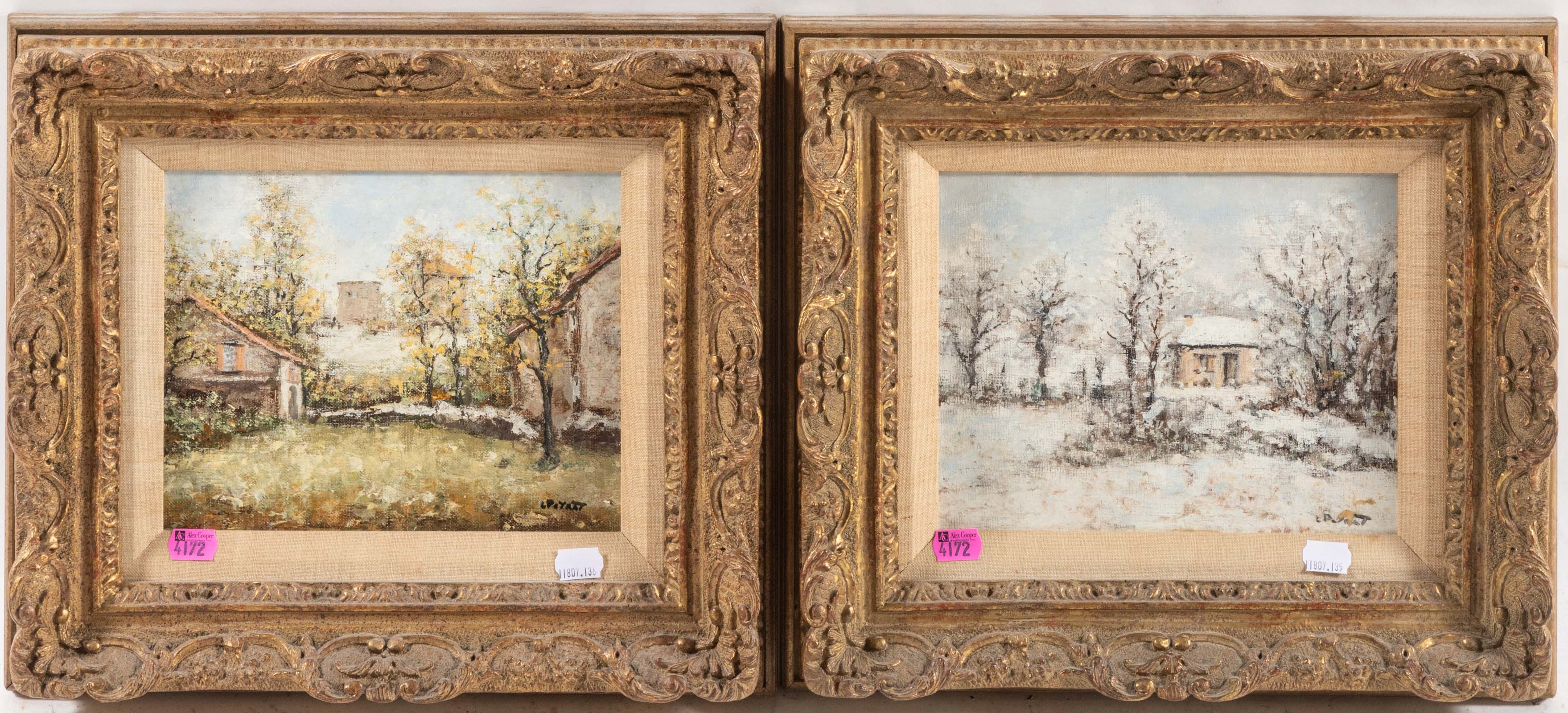 LOUIS PEYRAT. A PAIR OF LANDSCAPES,