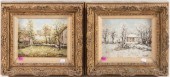 LOUIS PEYRAT. A PAIR OF LANDSC