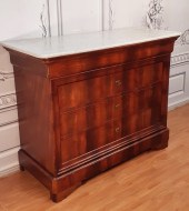 LOUIS PHILIPPE MAHOGANY MARBLE