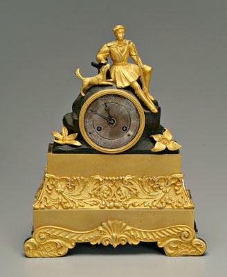 Louis Philippe shelf clock, brass