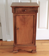 LOUIS PHILIPPE WALNUT BEDSIDE
