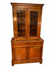 LOUIS PHILIPPE WALNUT BIBLIOTH