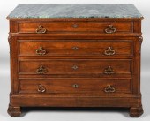 LOUIS PHILIPPE WALNUT COMMODE,