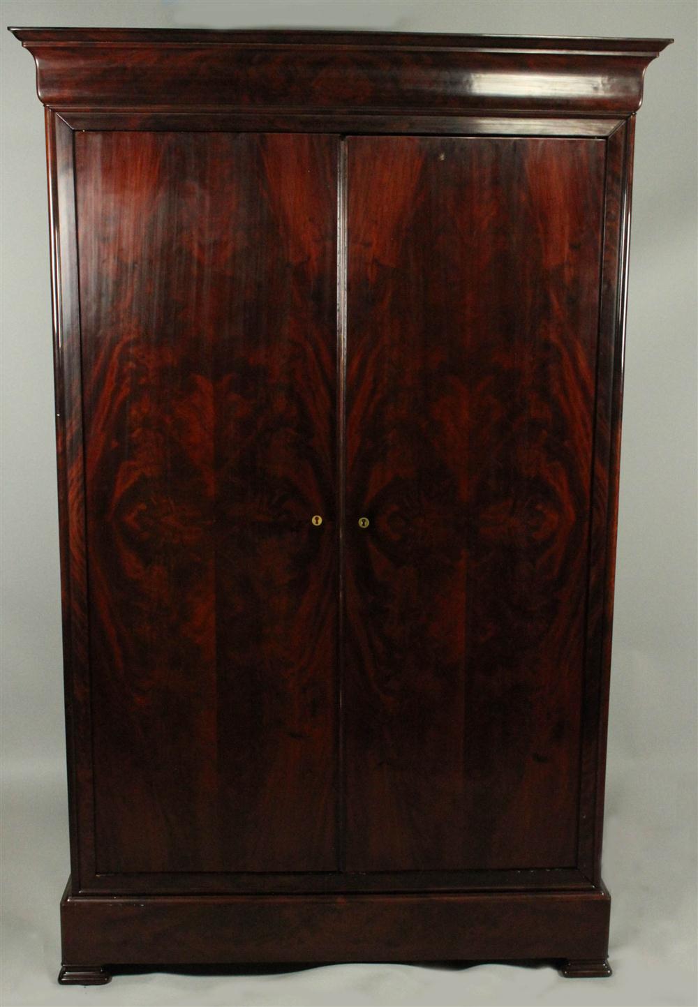 LOUIS PHILLIPE MAHOGANY ARMOIRE all