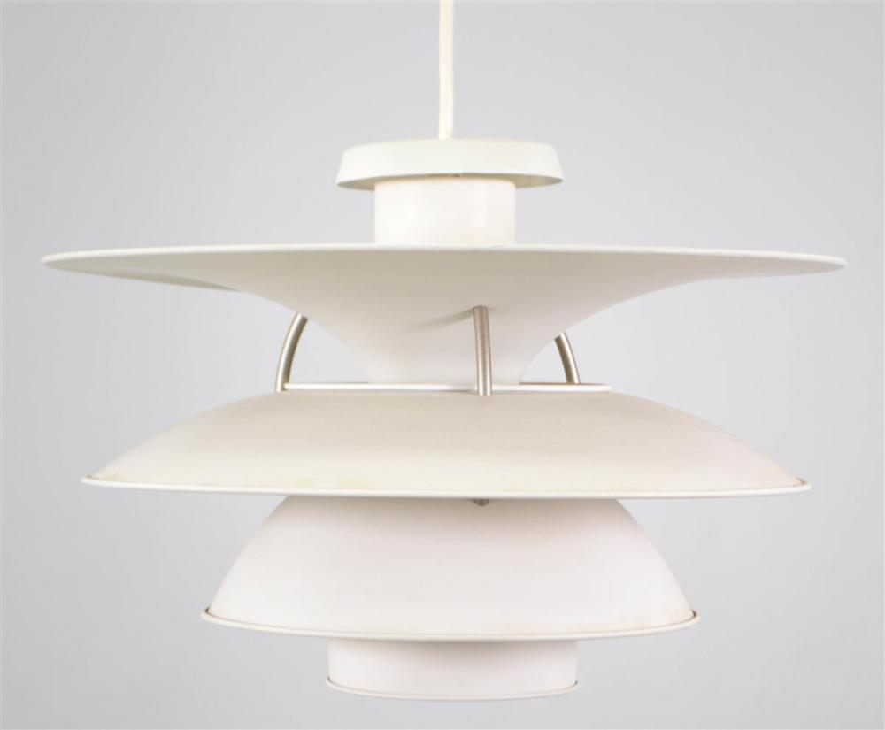 LOUIS POULSON WHITE PAINTED METAL