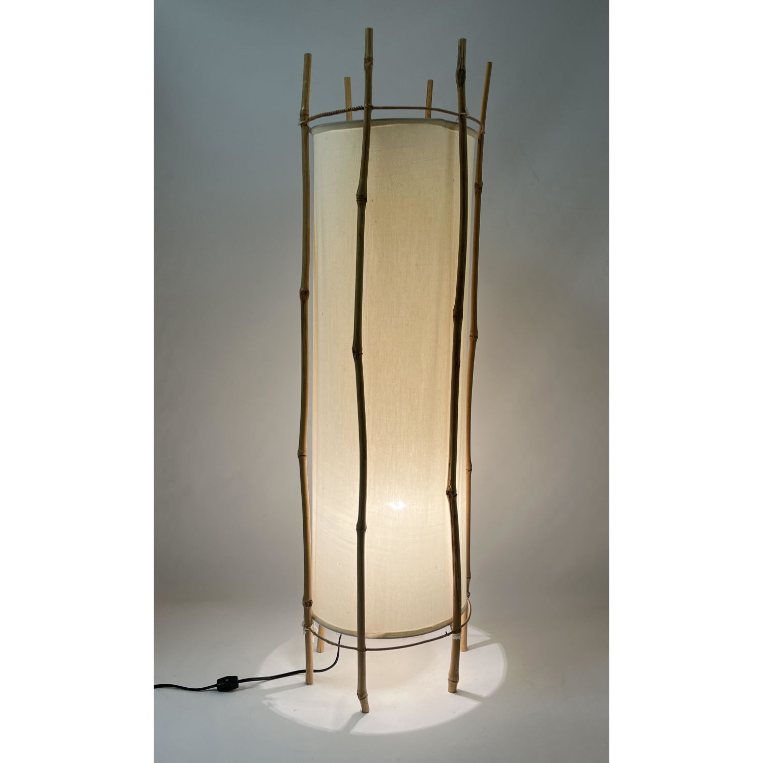 Louis Sognot Attributed Bamboo Lamp