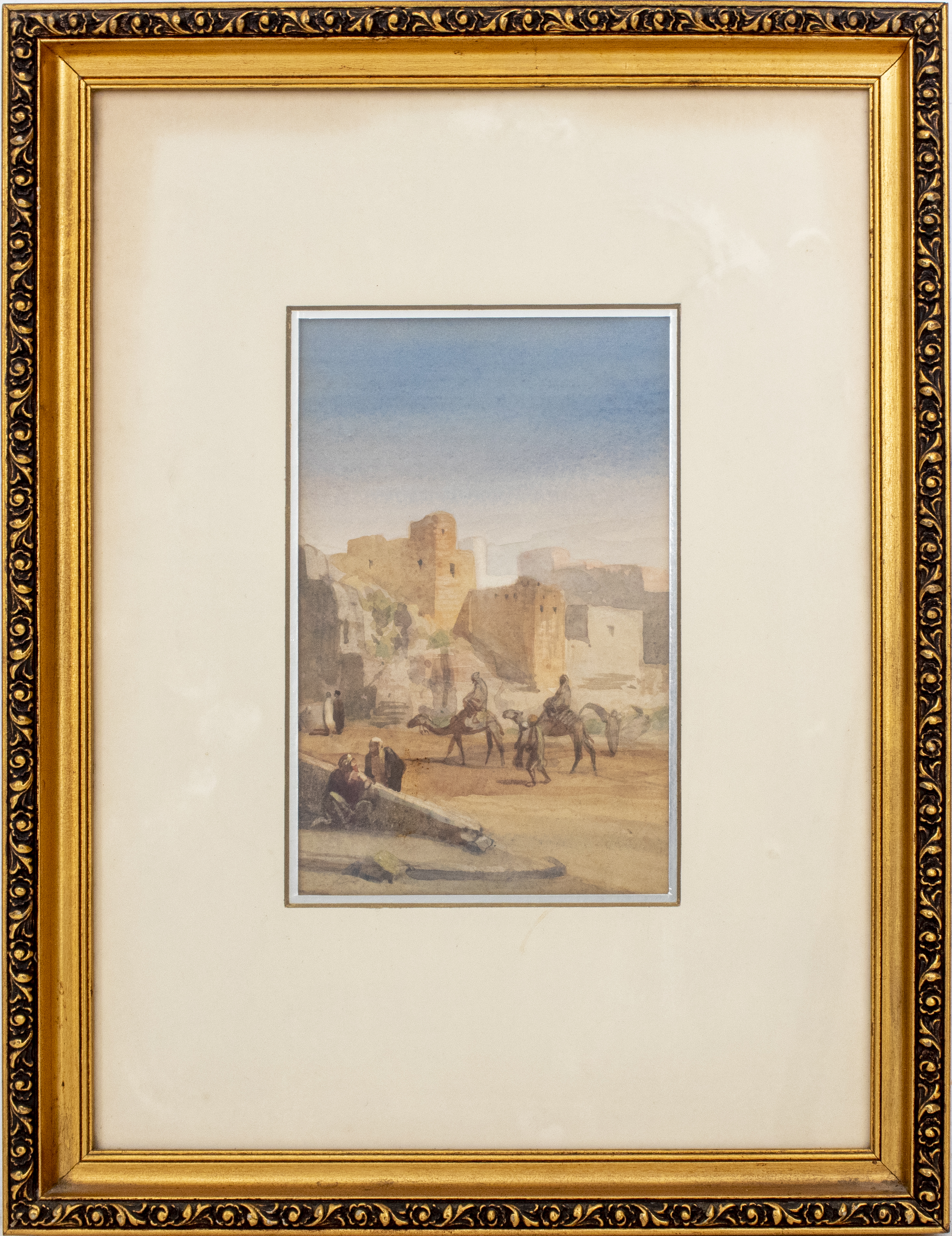 LOUIS TESSON ORIENTALIST GOUACHE ON
