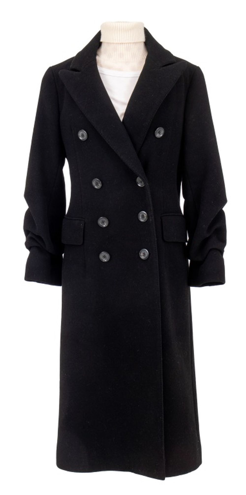 LOUIS VUITTON BLACK CASHMERE COAT