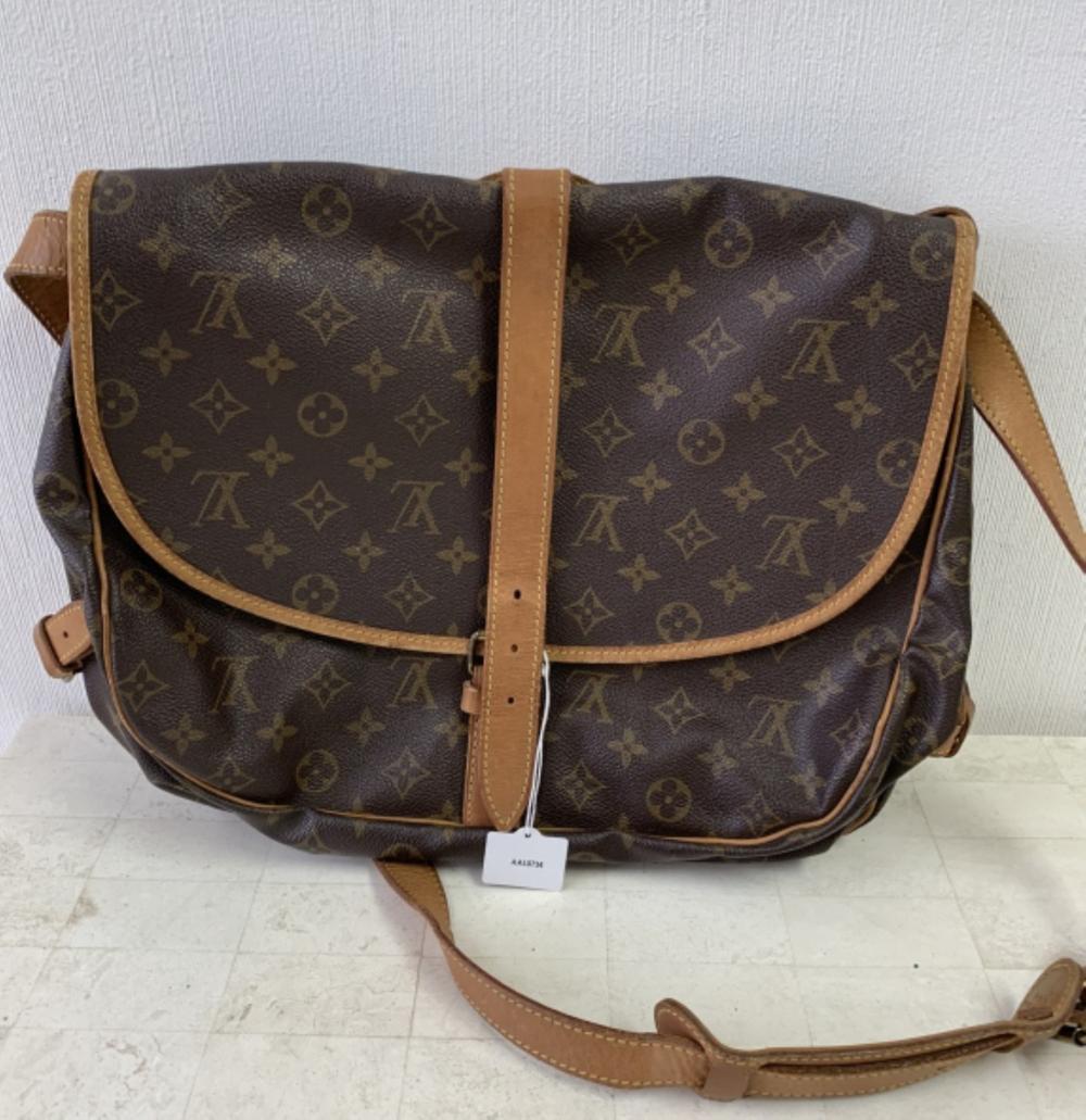 LOUIS VUITTON BROWN SAUMUR SHOULDER