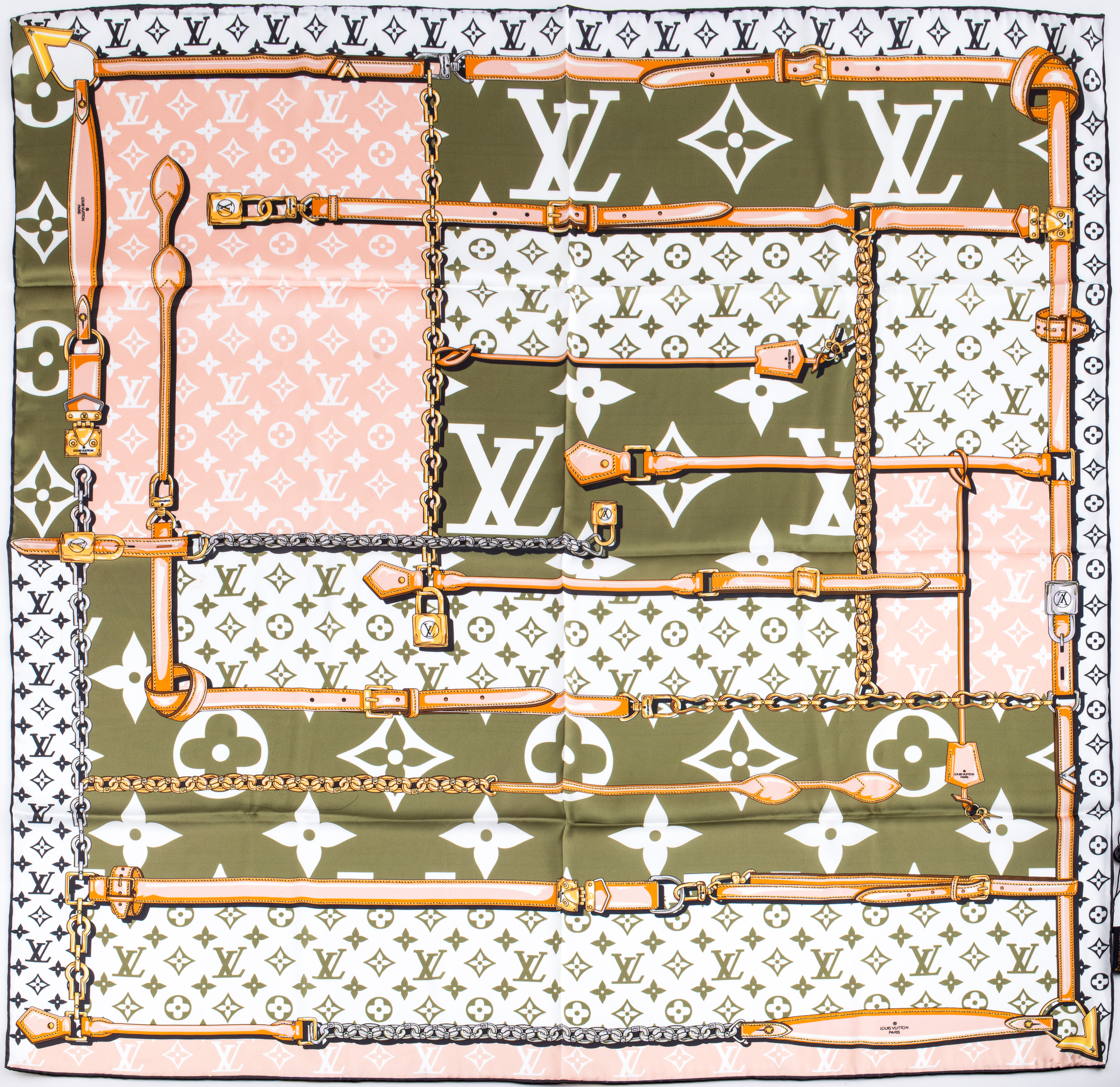 LOUIS VUITTON PRINTED SILK SCARF