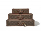 LOUIS VUITTON THREE PIECE LUGG