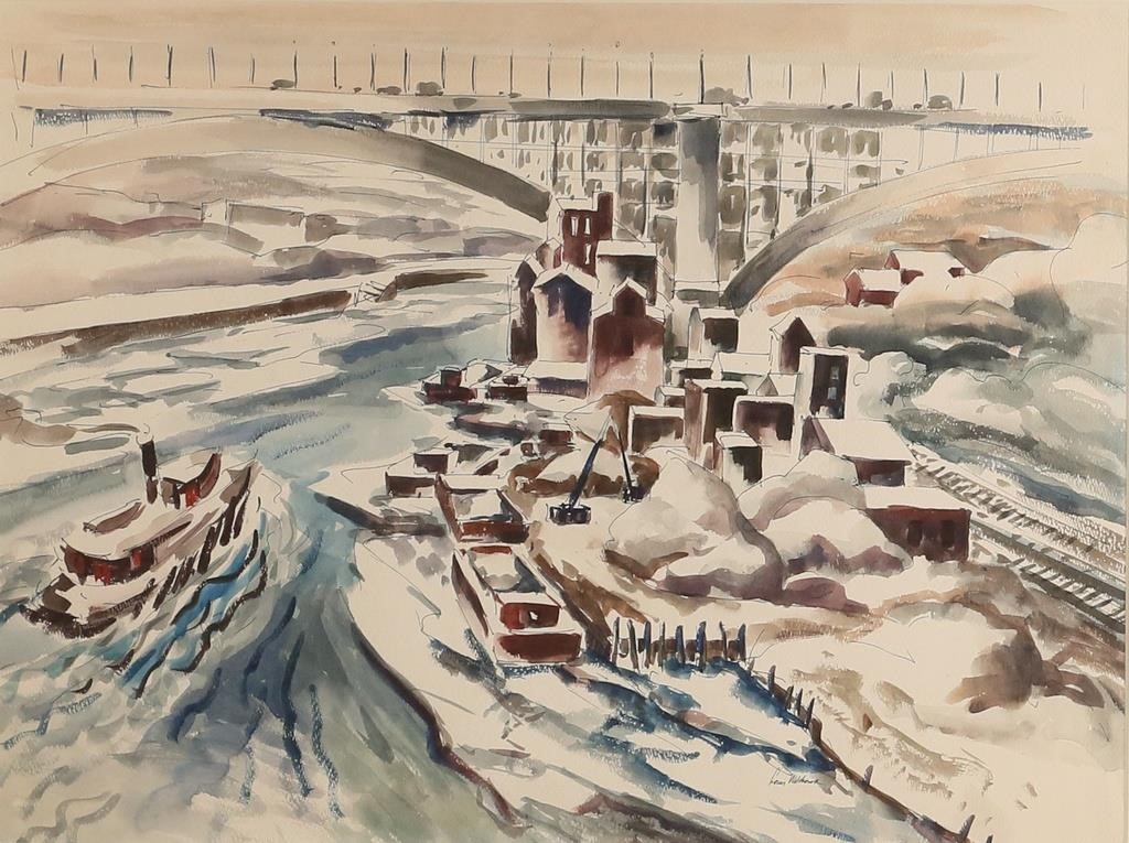 LOUIS WOLCHONOK GOUACHE ON