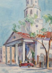 LOUIS WOLCHONOK WATERCOLOR ON