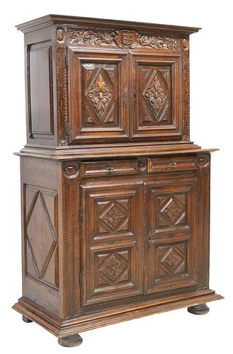 LOUIS XIII STYLE BUFFET DEUX CORPS,