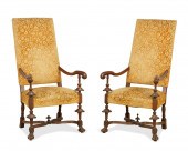 LOUIS XIII STYLE MAHOGANY UPHO