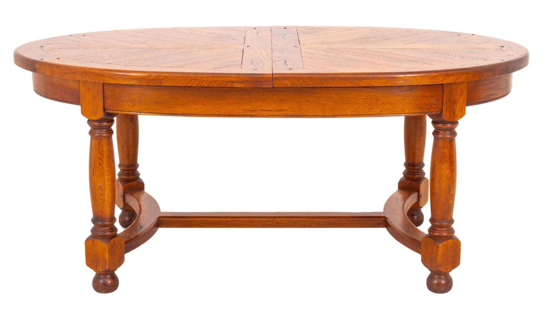 LOUIS XIII STYLE OAK PARQUETRY OVAL