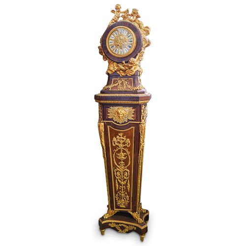 LOUIS XIV STYLE BRONZE & WOOD