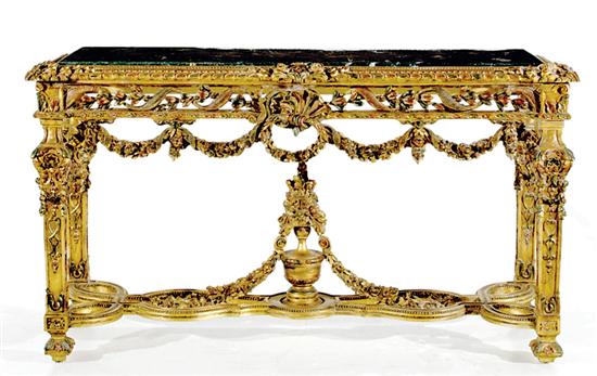 Louis XIV style carved giltwood and