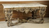 LOUIS XIV STYLE GILTWOOD MARBL