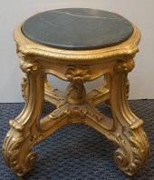 LOUIS XIV STYLE GILTWOOD MARBL