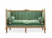 LOUIS XIV STYLE GREEN VELVET A
