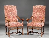 LOUIS XIV-STYLE WALNUT FAUTEUI
