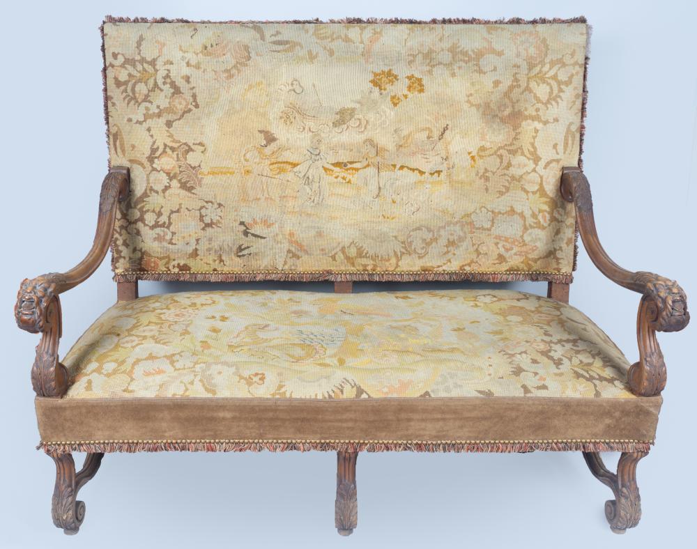 LOUIS XIV STYLE WALNUT SETTEE 47