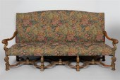 LOUIS XIV STYLE WALNUT SETTEEL